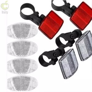 Đèn hậu phản quang xe đạp nhựa 10 kiểu, đảm bảo an toàn khi đi đêm