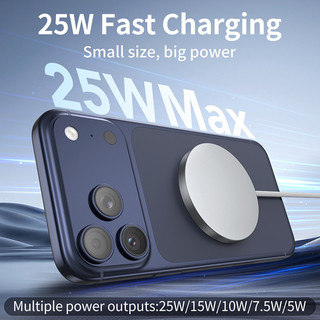 [JLK] Bộ sạc từ tính Qi2.2 mới cho sạc nhanh siêu không dây 25W cho iPhone 17 16 15 14 13 12 Pro Max Samsung S26 S25 S23 S22