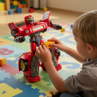 Biến Đổi Xe Robot Đồ Chơi Quán Tính ABS Xe Nhựa Playset Quà Tặng Sinh Nhật Trẻ Em Bé Trai Bé Gái