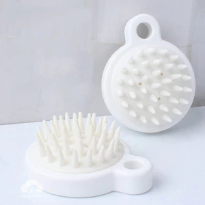 Đầu bàn chải gội đầu, bàn chải massage hình bầu dục bằng silicon, lược chống gàu, dụng cụ gãi đầu khô và ướt, dụng