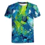 Sơn dây buộc graffiti in 3D unisex mùa hè tay ngắn cổ tròn