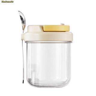 Bát sữa chua THEHOMECO, Ly ăn sáng di động 430ML, có nắp và thìa Hộp đựng yến mạch chống rò rỉ Bữa sáng