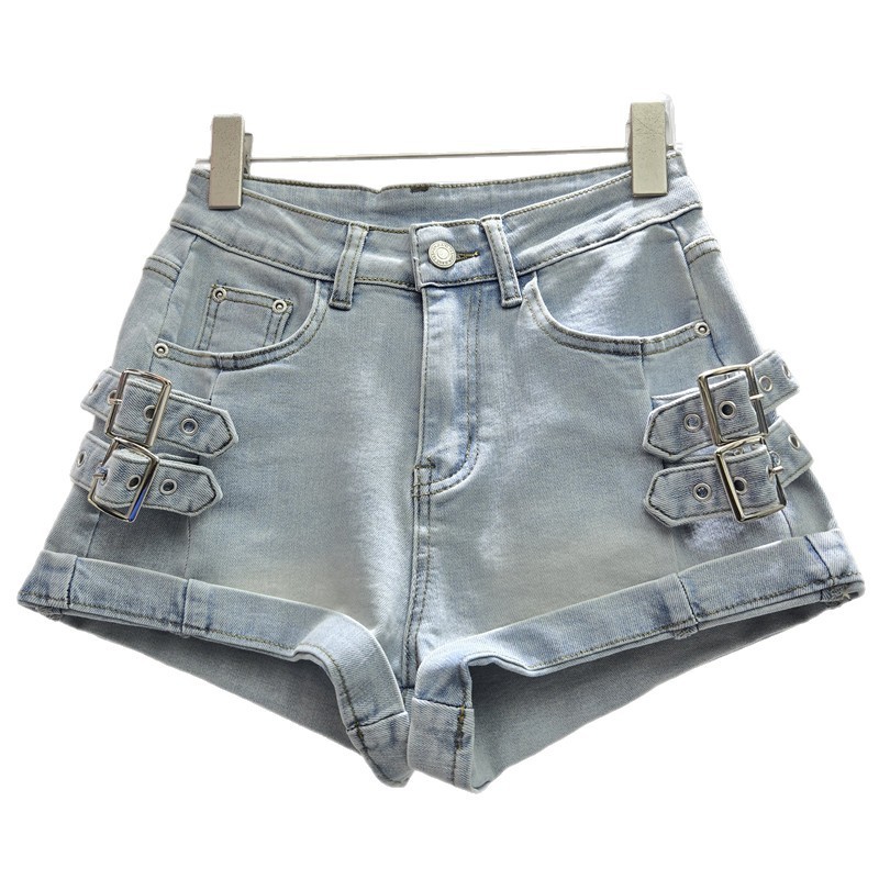Quần Short Phong Cách Retro Cho Nữ, Thiết Kế Chữ A, Co Dãn Tốt, Phù Hợp Eo Cao