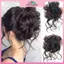 MYPANDA Tóc tổng hợp chignon xộn xoăn kèm kẹp tóc co giãn scrunchy dành cho nữ