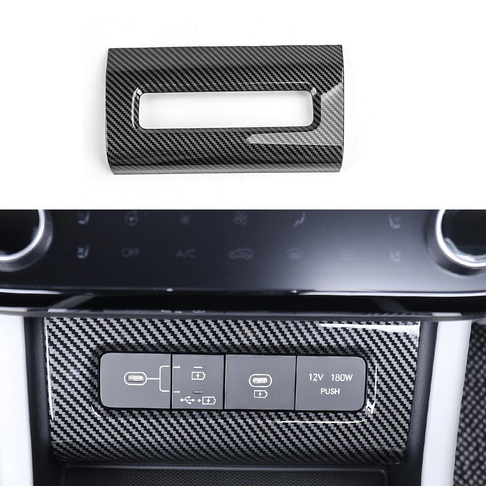 Dành Cho Xe Hyundai Tucson NX4 2025 Sợi Carbon Phong Cách Nội Thất Phụ Kiện Bảng Điều Khiển Trung Tâm Bánh Răng Dịch Chuyển Nút Cửa Sổ Chiếu Hậu Gương Bao