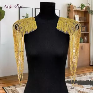 AqToCna Đồ Trang Trí Vai Cho Váy Cưới và Quần Áo Thời Trang - Dây Xích Kim Sa Lấp Lánh