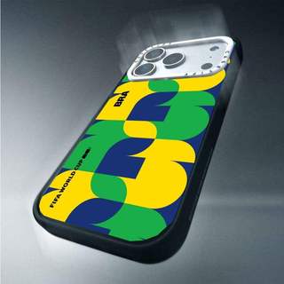 CASECASE X FIFA WORLD CUP Ốp lưng máy ảnh màu trắng Phiên bản vòng màu đen mờ cứng hút từ tính Vỏ tác động cho Apple IPhone 13 14 15 16 17 Pro Max Air Plus có hộp