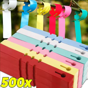 100 / 300 / 500 CÁI - Bút đánh dấu cây không thấm nước màu sắc Thẻ treo cây nhựa Diy Làm vườn Cây đánh dấu có thể tái sử dụng Dụng cụ nhãn hiệu Mầm non Dấu hiệu cổ phần