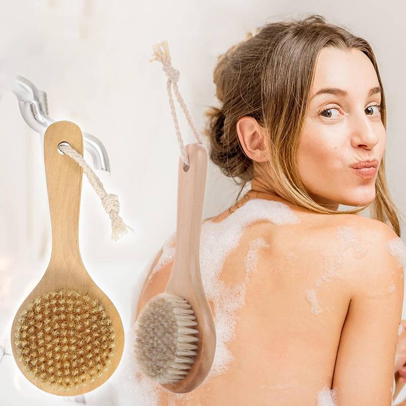 KUZHEN 1 Cái Tẩy Tế Bào Chết Bằng Gỗ Massage Toàn Thân Bàn Chải Tắm Lông Tự Nhiên Bàn Chải Mềm Mại Phòng Tắm Nữ Người Đàn Ông Chăm Sóc Da Bàn Chải HOT