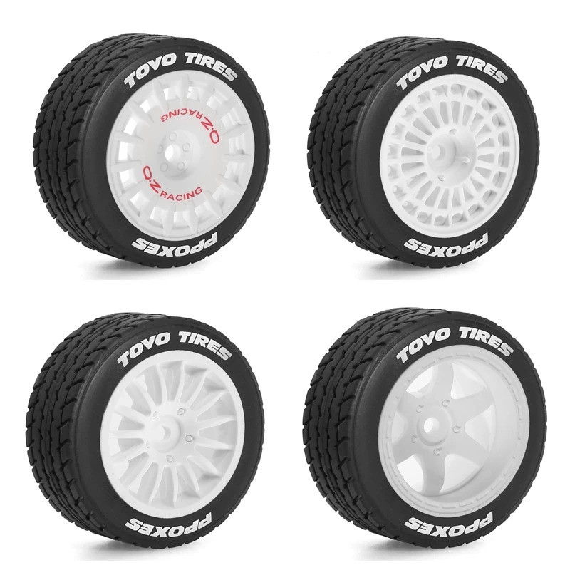 4 Lốp xe RC 60 * 25mm 8 kiểu, Lốp cao su cho khung xe Tamiya M, Bộ phận nâng cấp cho MJX 14303 14304 cho Tamiya M03 M04 M05 XM01 & | Vành nhựa