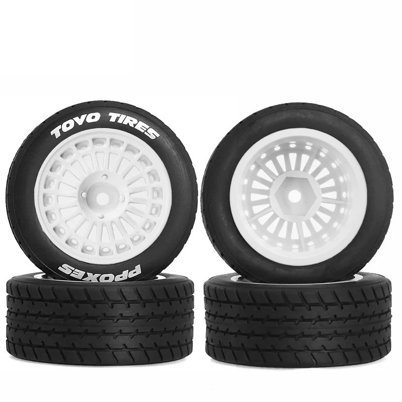 4 Lốp xe RC 60 * 25mm 8 kiểu, Lốp cao su cho khung xe Tamiya M, Bộ phận nâng cấp cho MJX 14303 14304 cho Tamiya M03 M04 M05 XM01 & | Vành nhựa