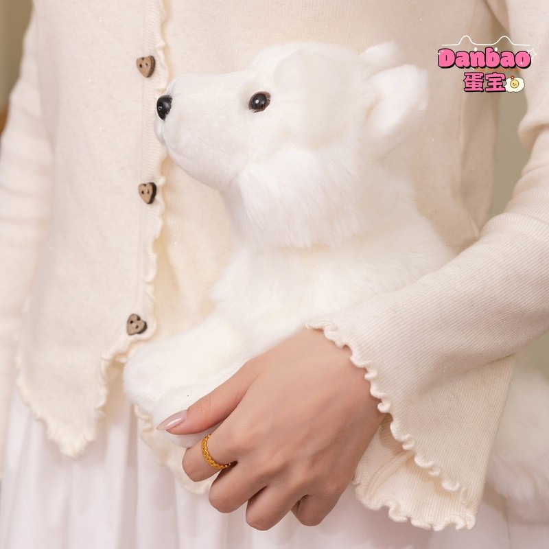 [DANBAO] Daze Mô Phỏng Trắng Bắc Cực Cáo Đồ Chơi Sang Trọng Cho Bé Chất Liệu Búp Bê Cáo Dễ Thương Quà Tặng Mềm Cho Trẻ Em Quà Tặng Sinh Nhật DANBAO Đồ Chơi