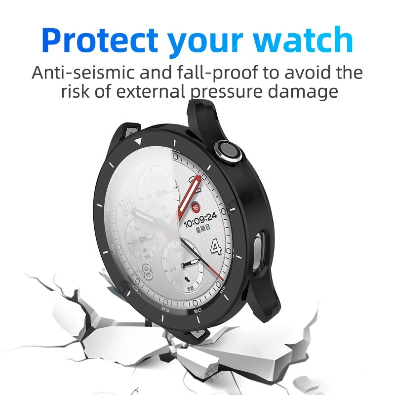 Ốp Lưng Mạ TPU Mềm Cho xiaomi Watch S5 Phụ Kiện Ốp Lưng + Phim Đồng Hồ Màn Hình Ốp Lưng Cho Mi Watch S5 Mạ Mềm Full Cover
