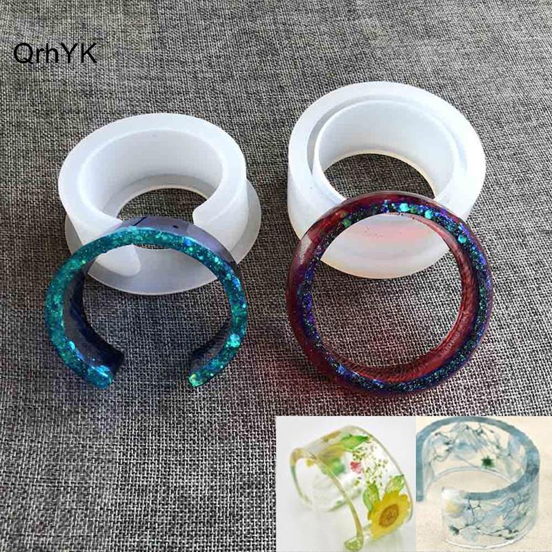 Nhà Máy Thời Trang Tròn Mở Cuff Khuôn Silicon Đúc Khuôn Nhựa Vòng Tay Vòng Tay DIY Trang Sức QrhYK