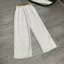 Sét bộ quần suông Da cá xám Tiêu trơn + phối áo CROPTOP trơn trắng-chang
