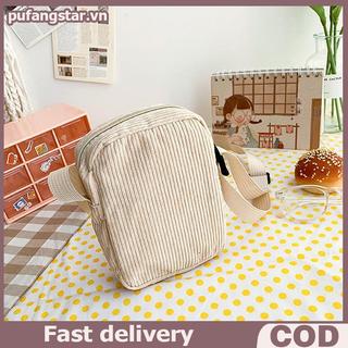 Pufangstar Di Động Corduroy Gấu Điện Thoại Túi Đeo Ngang Điện Thoại Di Động Ví Đựng Tiền Xu Thời Trang Túi Nhỏ Corduroy Túi Mini VN