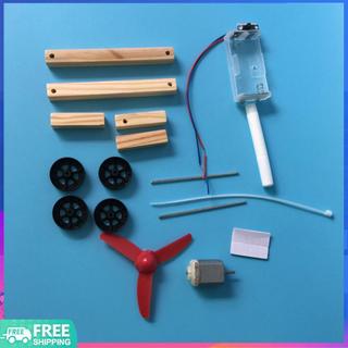 Chiếu sáng♨ Bộ mô hình lắp ráp xe gió một cánh bằng gỗ DIY Đồ chơi thí nghiệm khoa học