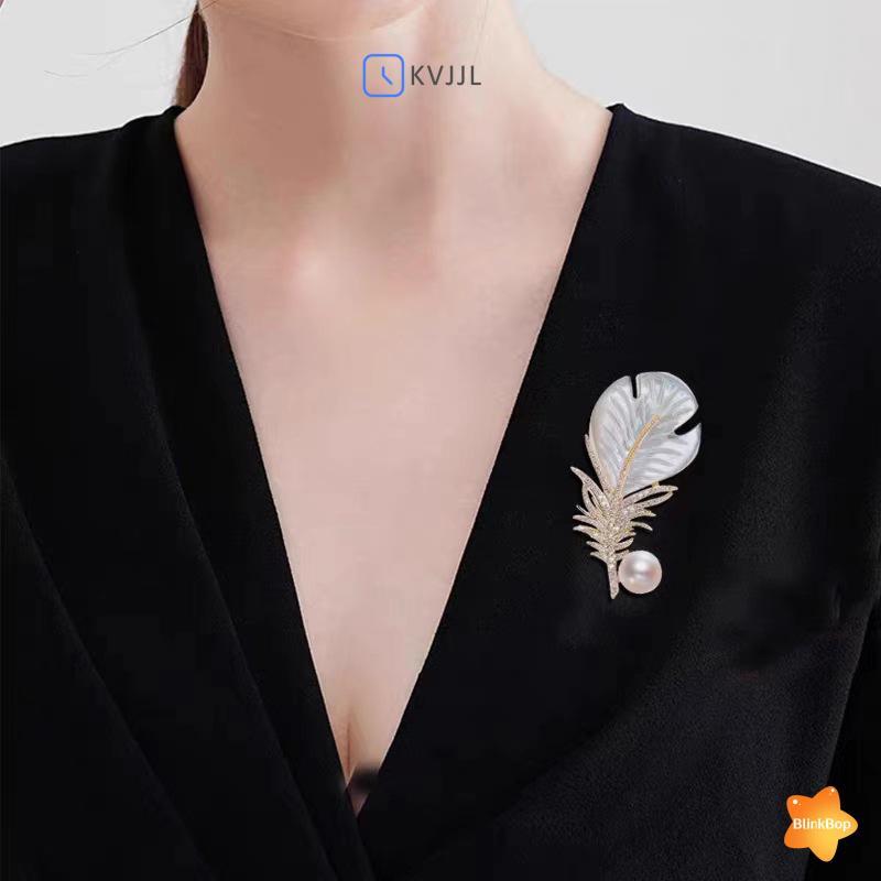 [KvJJL-t] Hoa hợp kim cổ điển với Trâm cài ngọc trai thời trang Retro Pin cho nữ dự tiệc Corsage Váy cưới Phụ kiện ngực mới