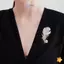 Hoa hợp kim cổ điển với Trâm cài ngọc trai thời trang Retro Pin cho nữ dự tiệc Corsage Váy cưới Phụ kiện ngực mới
