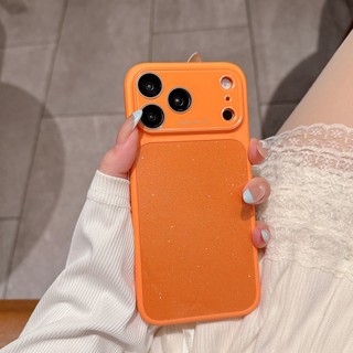 Phim Bảo Vệ Ống Kính Màu Kẹo Lấp Lánh Bột Ốp Lưng Điện Thoại iPhone 17Promax 17Pro 13 14 15 16 Pro Max Silicon Chống Sốc Nữ Vỏ Di Động