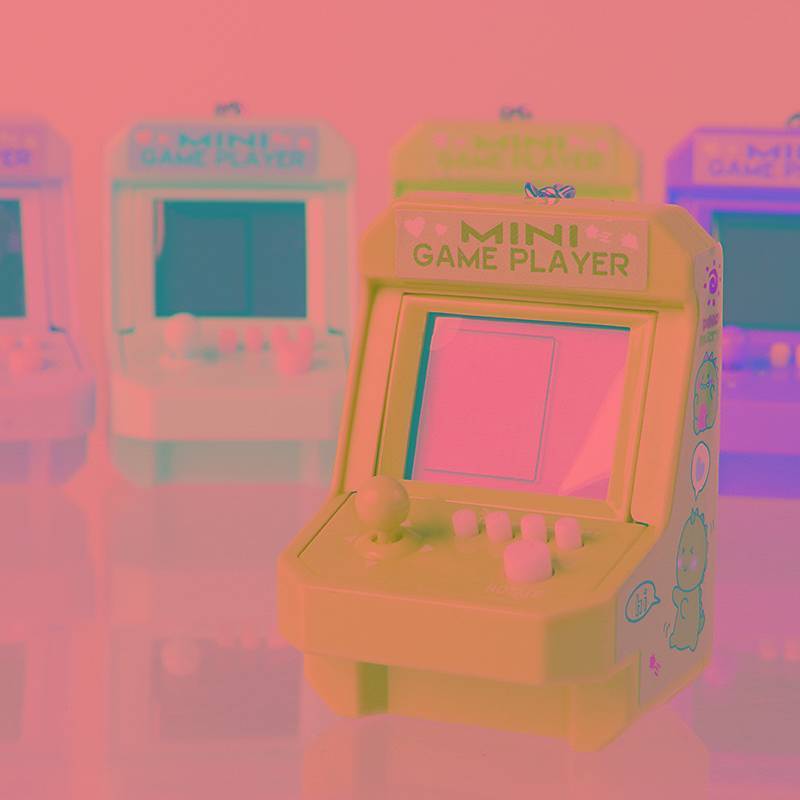 Máy chơi Game cầm tay Mini CANAMEK có móc khóa Trẻ em Câu đố cầm tay Retro Arcade CSF