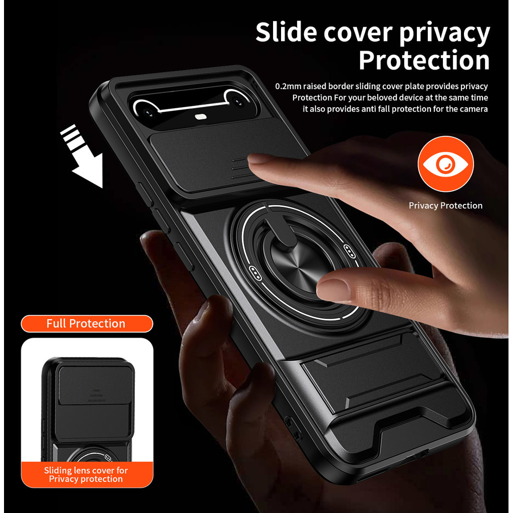 Ốp Điện Thoại Đa Năng Sang Trọng Thích Hợp Cho Infinix Tecno Spark Slim 4G Pova 5G Dây 360°Giá đỡ vòng có vỏ máy ảnh Vỏ bảo vệ toàn diện chống sốc