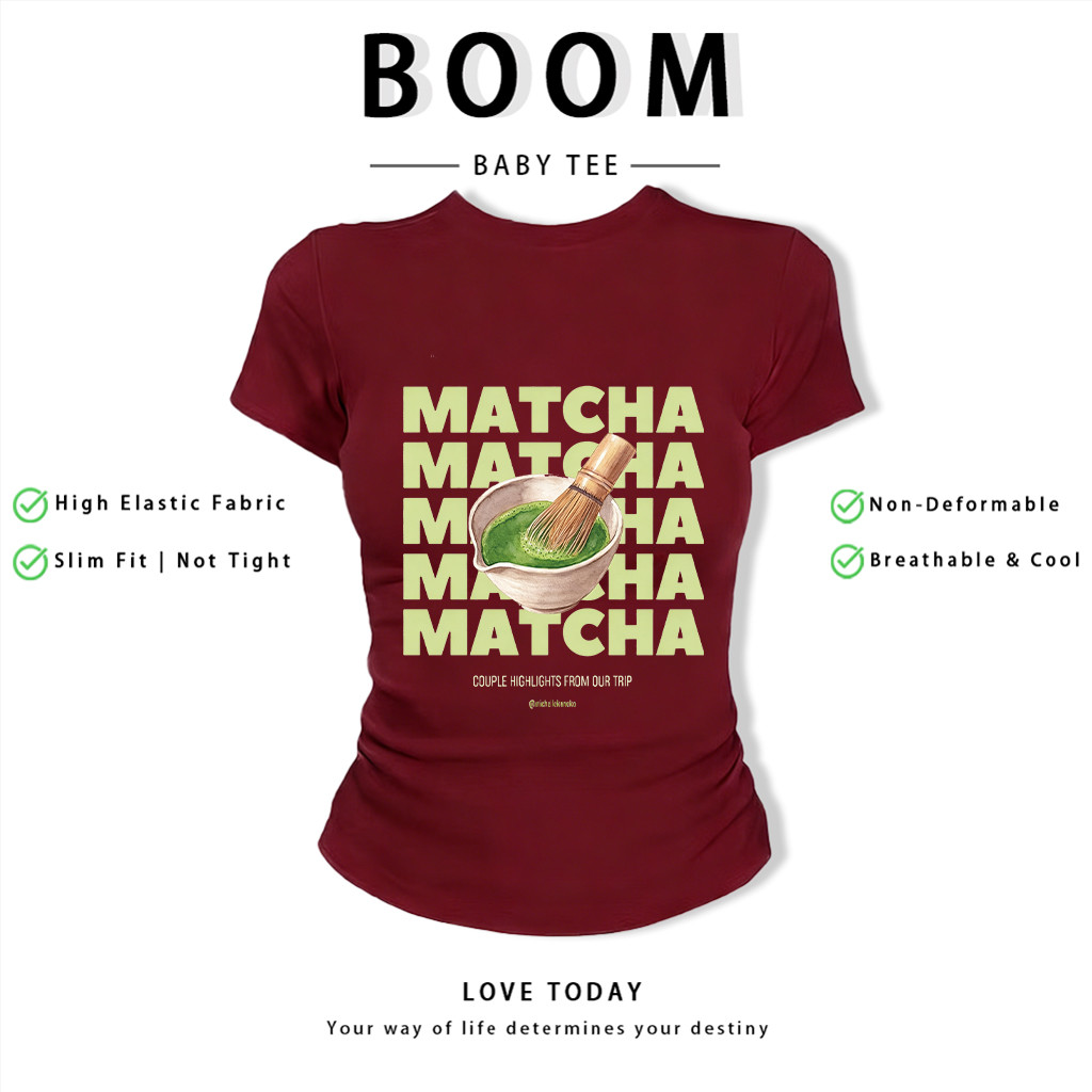 BOOM Áo Baby Tee Nữ Cotton Ôm Body-Áo Thun Ngắn Tay Y2K In Hình PhongCách Mùa Hè, Cổ Tròn Hàng Đầucách hàn quốc phongV47