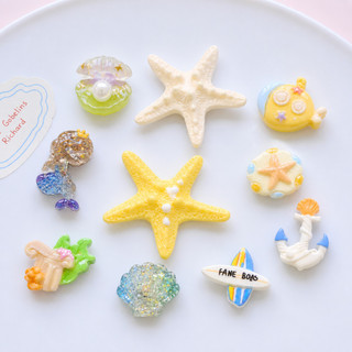 SET CHARM SAO BIỂN SÒ ỐC RÙA SỨA CUA CÁ THUYỀN TRANG TRÍ DÉP CROCS JIBBITZ NHỰA RESIN DỄ THƯƠNG CAO CẤP