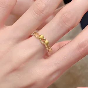 Thoát Khỏi Công Chúa Nơ Nhẫn Nữ Thời Trang ins Phong Cách Đồng Bằng Nhẫn Xếp Chồng Người Yêu Nơ Có Thể Điều Chỉnh