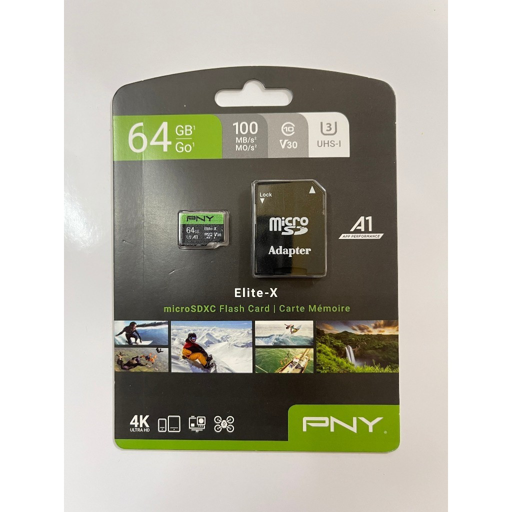 Thẻ nhớ MicroSD PNY Elite-X 64GB / Class 10, UHS-I, U3,Transfer speed up to 100MB/s - Chính Hãng