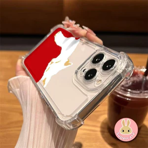 Ốp Điện Thoại Mèo Trắng Đen Hoạt Hình Cho LG K71 K62 K61 K52 K51 K50 K42 K41S K40S K22 Plus K11 Stylo 6 5 4 Nhung 5G Vỏ Trong Suốt Vỏ Mềm Bốn Góc Dễ Thương