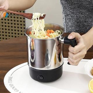BRYANNKEITH Nồi điện đa năng 11–14 cm bằng thép không gỉ, chống khô, ấm đun, dùng nấu ăn/du lịch, kèm dây nguồn