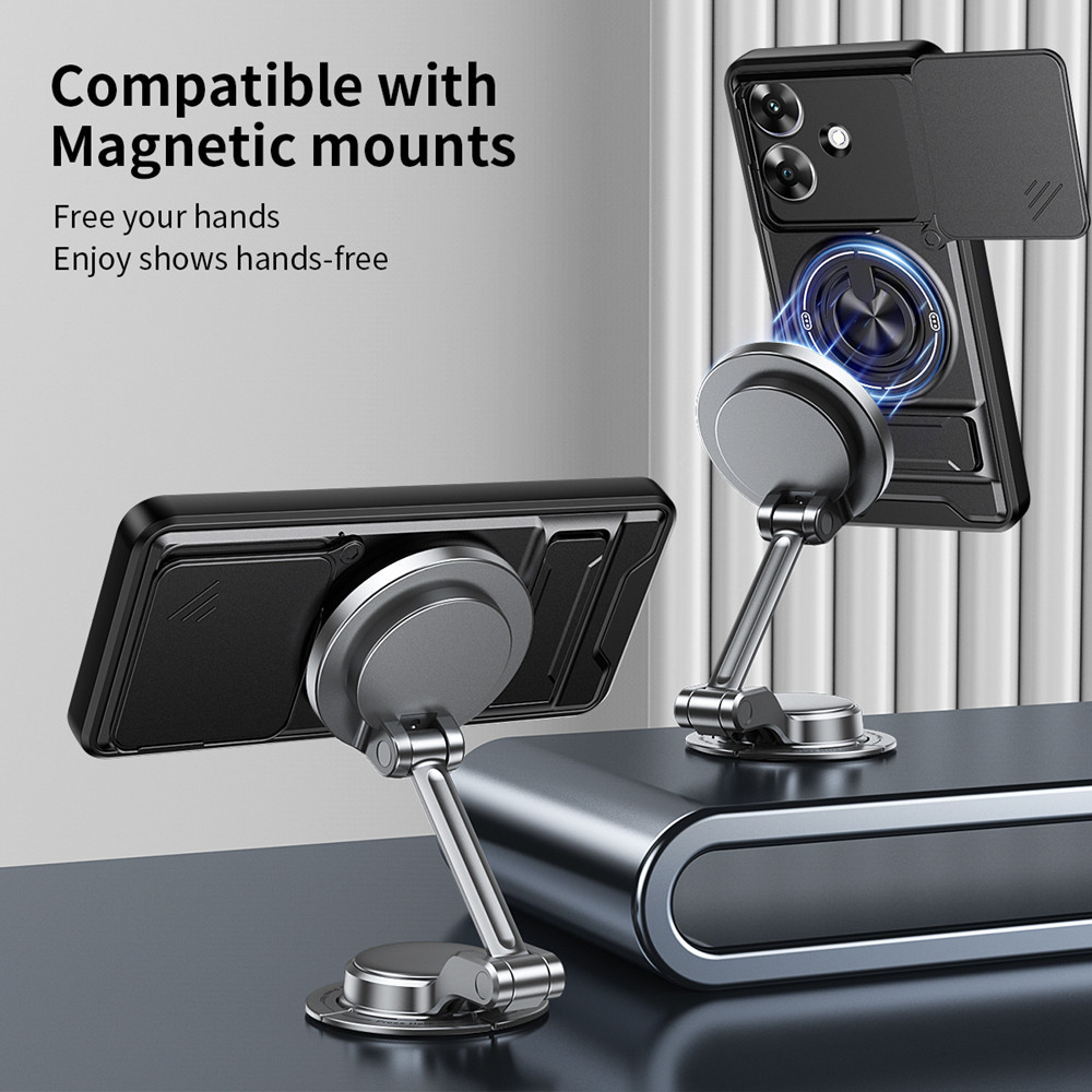 Ốp Điện Thoại Đa Năng Sang Trọng Thích Hợp Cho Realme Note 60 60X 70 80 4G 5G Dây 360°Giá đỡ vòng có vỏ máy ảnh Vỏ bảo vệ toàn diện chống sốc