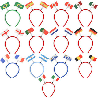 Meijiamo World Cup Trang trí Băng đô Người hâm mộ Đi vào Cổ vũ Trang phục Đạo cụ Ảnh Quốc kỳ Quốc huy Quốc gia Băng đô bóng đá NPC1