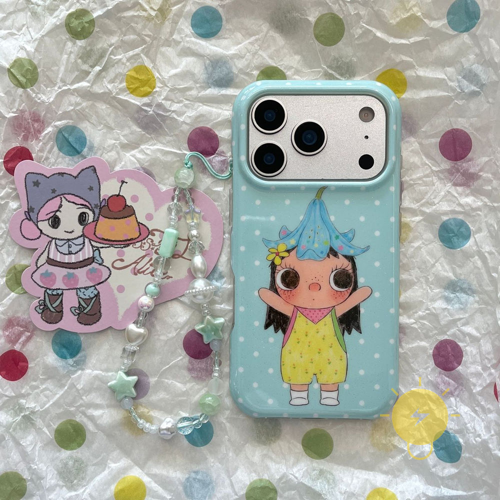 Phone Case For iPhone 17 Pro Max 16 15 14 13 TPU Chain Lily Aesthetic Korean Cute