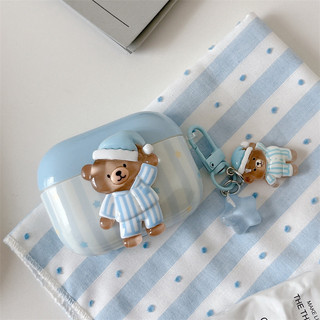 Pyjama Star Bear cho Airpods4 AirPods 1 / 2 3 Pro Pro2 pro3 Bộ tai nghe Bluetooth không dây Vỏ bảo vệ tai nghe AirPods Pro i3 i4 pro3