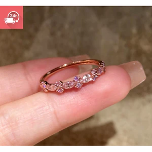 Nhẫn nữ đa năng màu hồng hồng thời trang hoa oải hương ngọt ngào và cá tính