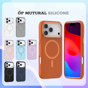 Ốp Lưng Mutural Silicone Chống Bẩn Hỗ Trợ Sạc Từ Tính Magnetic Kháng Vân Tay Cho iPhone