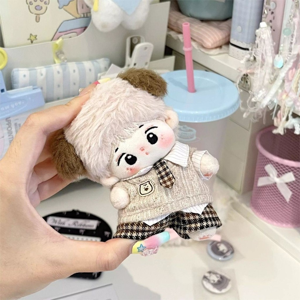10cm Quần Áo Bé Cotton Búp Bê Tự Làm Bộ Sao Biển Cơ Thể Bình Thường Thay Thế Quần Áo Phong Cách Preppy Trọn Bộ Quần Áo Trẻ Em Cotton