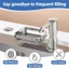 Hộp Đựng Xà Phòng Cho Bồn Rửa Nhà Bếp, Tích Hợp Máy Bơm Xà Phòng Có Giá Đỡ Bọt Biển, Dưới Quầy Đầu Bơm ABS Bạc