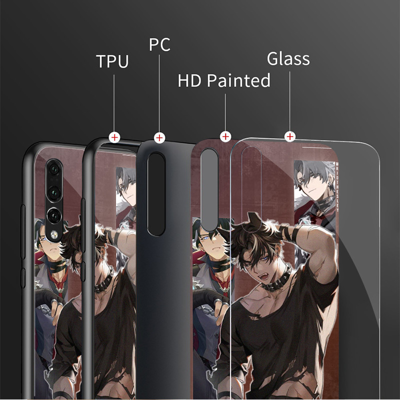 Wriothesley genshin impact 01 Ốp Điện Thoại Kính Cho Samsung Galaxy A14 A16 A30 A22 A32 A33 A15 A35 A42 A55 A56 4G A52 A53 A54 A70 A71 A72 A73 5G Cover
