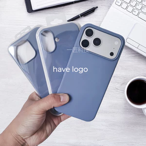 Màu xám oải hương cho iPhone 17 / 16 / 15 / 14 / 13 / 12 / 11 / Pro Max / Xs Max / XR 7 / 8 Plus / mini / E Vỏ điện thoại silicon lỏng màu trơn