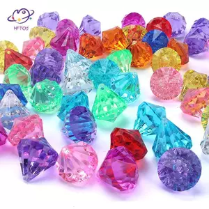 HFTOY 1 Hộp Tiệc Confetti Cưới Giáng Sinh Nhựa Cho Trẻ Em Đồ Chơi Pha Lê Đá Quý Kim Cương Trang Sức Kho Báu Ngực Cướp Biển Đạo Cụ Làm Đầy ~