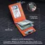 Ví mỏng tối giản E-WOITD dành cho nam có kẹp tiền RFID Bloing Front Poet Da thật E-WOITD