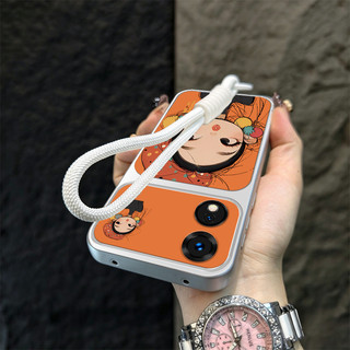 Ốp Lưng PBZZ Cho OPPO Reno 8t a18 a38 4g a78 a58 a98 8t a60 a17 a17k 5G Vỏ Điện Thoại Lo Âu Vỏ Mềm Chống Sốc Thiết Kế Mới Thẩm Mỹ Hoạt Hình Dễ Thương Có Dây Buộc Cho Bé Gái TBDTMD1