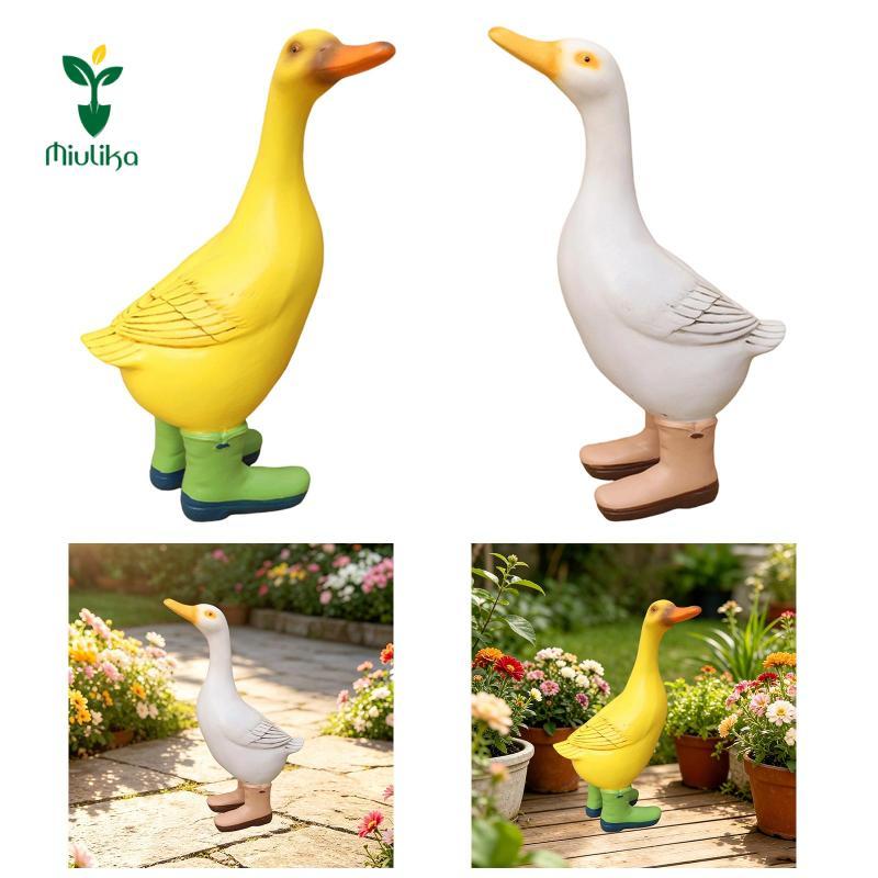 Miulika Vườn Vịt Tượng Nhựa Điêu Khắc Bộ Sưu Tập Sáng Tạo Trang Trí Quà Tặng Trang Trí Ngoài Trời Hình Động Vật Cho Bên Ngoài Sân Sau