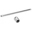 Ống kết nối PWSEND, Chiều dài 30cm Lắp đặt dễ dàng Ống ren, Thép không gỉ 304 màu bạc bền G1 / 4 Nam Ống kết nối nước Hệ thống nước gia đình