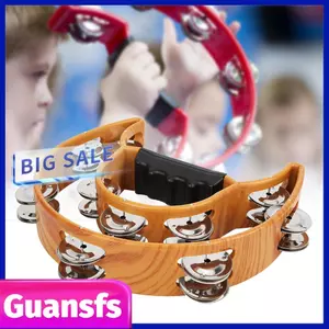 Guansfs Bnineteenteam Tambourine cầm tay với hàng đôi 20 cặp leng keng kim loại dành cho người lớn Trò chơi trẻ em Đảng