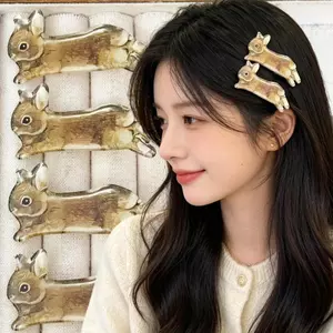 1 / 2 Chiếc - Kawaii Bunny Kẹp Tóc Thời Trang Hàn Quốc Bông Tai Kẹp Tóc Cổ Điển Coquette Phụ Kiện Tóc Thẩm Mỹ Bé Gái
