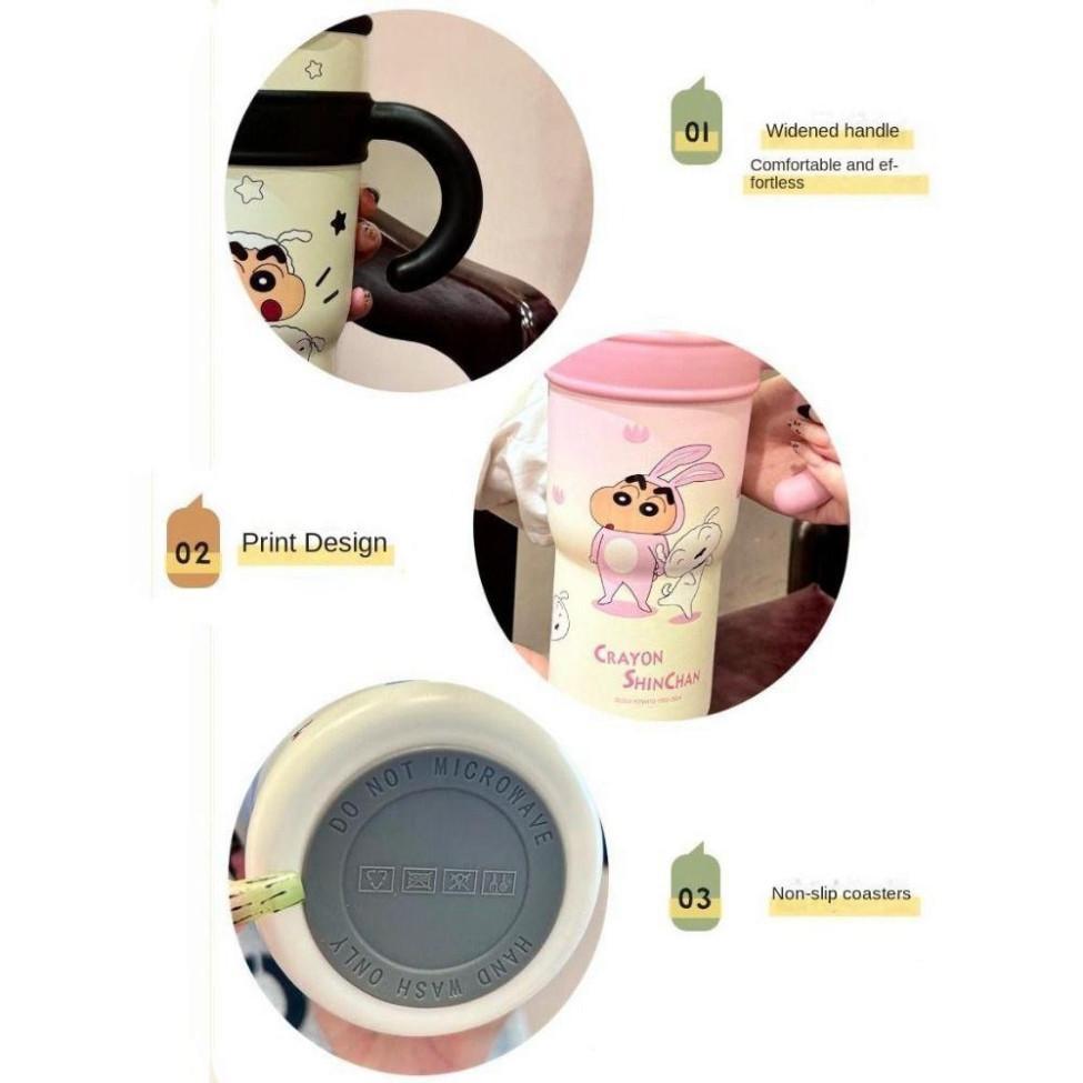 Bình Nước Giữ Nhiệt A.K Home 1200ml Inox 304 – Ly Shin-Chan Dễ Thương, Cốc Americano Dung Tích Lớn